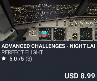 Advanced Challenges - Night Landings by Perfect Flight. USD $8.99