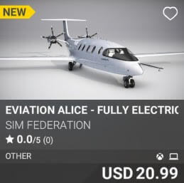 Eviation Alice Fully Electronic plane by Sim Federation USD 20.99