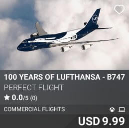 100 Years of Lufthansa - B747 Edition by Perfect Flight. USD $9.99