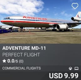 Adventure MD-11 by Perfect Flight. USD $9.99