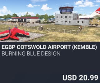 EGBP Cotswold Airport (Kemble) by Burning Blue Design. USD $20.99