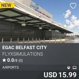 EGAC Belfast City by flyxsimulations. USD $15.99