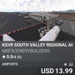 KSVR South Valley Regional Airport by msfscenerybuilders. USD $13.99