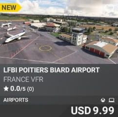LFBI Poitiers Biard Airport by France VFR. USD $9.99