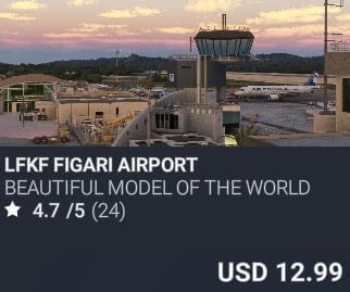 LFKF Figari Airport by Beautiful Model of the World. USD $12.99