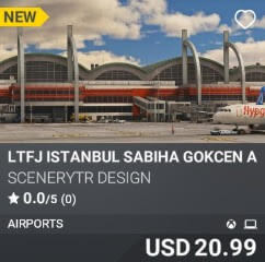 LTFJ Istanbul Sabiha Gokcen Airport by SceneryTR Design. USD $20.99