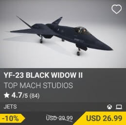 YF-23 BLACK WIDOW II by Top Mach Studios. USD $29.99 (on sale for 26.99)