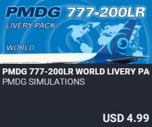 PMDG 777-200LR World Livery Pack by PMDG Simulations. USD $4.99