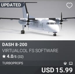 DASH 8-200 by Virtualcol FS Software. USD $15.99