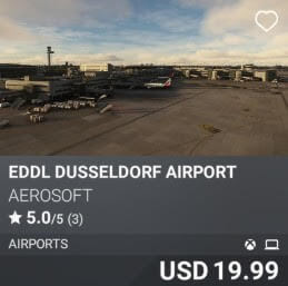 EDDL Dusseldorf Airport by Aerosoft. USD $19.99