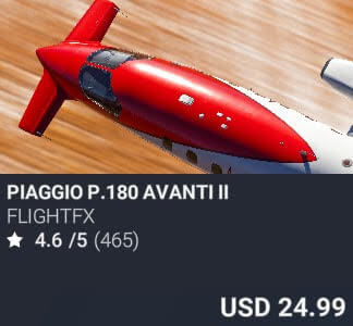 Piaggio P.180 Avanti II by FlightFX. USD $24.99