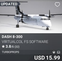 DASH 8-300 by Virtualcol FS Software. USD $15.99