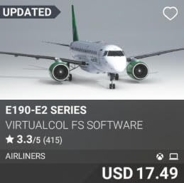 E190-E2 Series by Virtualcol FS Software. USD $17.49