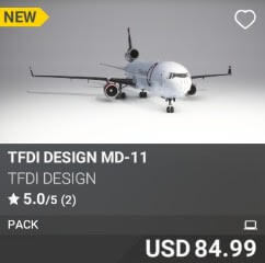 TFDi Design MD-11 by TFDi Design. USD $84.99