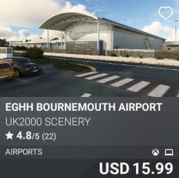 EGHH Bournemouth Airport by UK2000 Scenery. USD $15.99