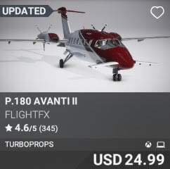 P.180 Avanti II by FlightFX. USD $24.99