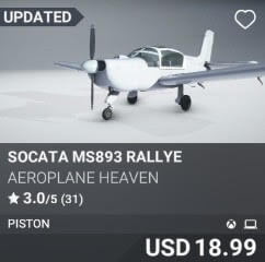 Socata MS893 Rallye by Aeroplane Heaven. USD $18.99