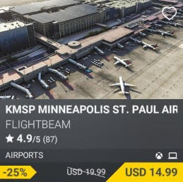KMSP Minneapolis St. Paul Airport by Flightbeam. USD $19.99 (on sale for 14.99)