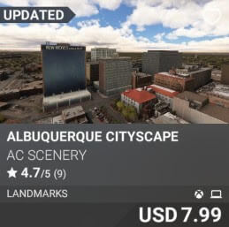 Albuquerque Cityscape by AC Scenery. USD $7.99