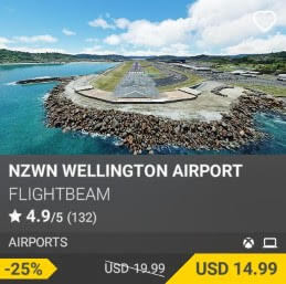 NZWN Wellington Airport by Flightbeam. USD $19.99 (on sale for 14.99)
