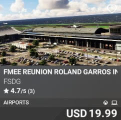 FMEE Reunion Roland Garros International Airport by FSDG. USD $19.99