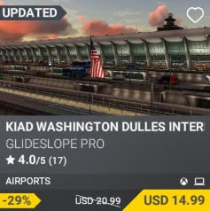 KIAD Washington Dulles International Airport by Glideslope Pro. USD $20.99 (on sale for 14.99)