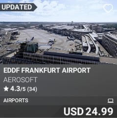EDDF Frankfurt Airport by Aerosoft. USD $24.99