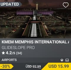 KMEM Memphis International Airport by Glideslope Pro. USD $22.99 (on sale for 15.99)