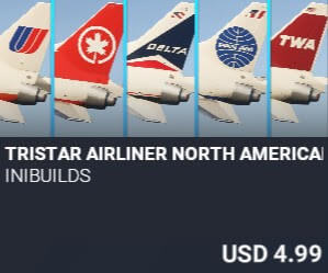 TriStar Airliner North American Livery Pack by iniBuilds. USD $4.99