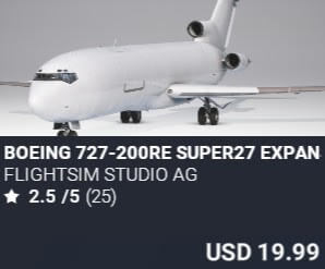 Boeing 727-200RE Super27 Expansion by FlightSim Studio AG. USD $19.99