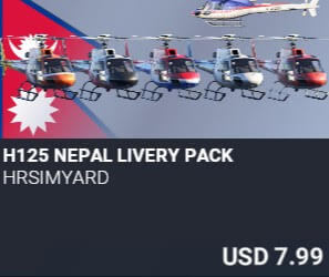 H125 Nepal Livery Pack by HRSimYard. USD $7.99
