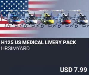 H125 US Medical Livery Pack by HRSimYard. USD $7.99
