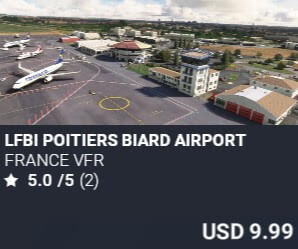 LFBI Poitiers Biard Airport by France VFR. USD $9.99