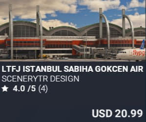 LTFJ Istanbul Sabiha Gokcen Airport by SceneryTR Design. USD $20.99