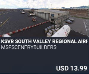 KSVR South Valley Regional Airport by msfscenerybuilders. USD $13.99