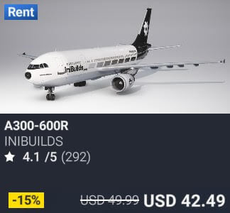 A300-600R by iniBuilds. USD $59.99