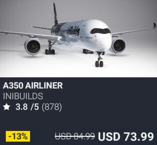 A350 Airliner by iniBuilds. USD $35.99 (on sale for 24.99)