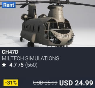 CH47D by Miltech Simulations. USD $19.99