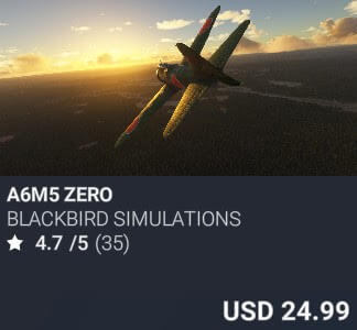 A6M5 Zero by Blackbird Simulations. USD $24.99