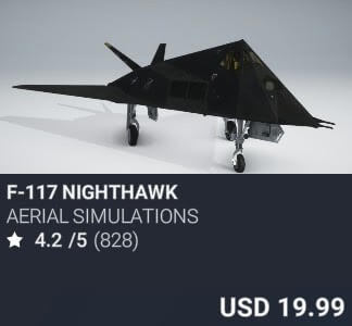 F-117 NightHawk by Aerial Simulations. USD $19.99