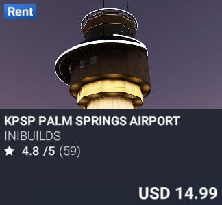 KPSP Palm Springs Airport by iniBuilds. USD $9.99