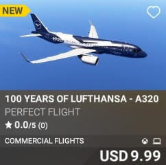 100 Years of Lufthansa - A320 Edition by Perfect Flight. USD $12.99