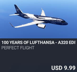 100 Years of Lufthansa - A320 Edition by Perfect Flight. USD $9.99