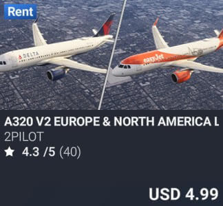 A320 V2 EUROPE & NORTH AMERICA LIVERIES by 2PILOT. USD $4.99