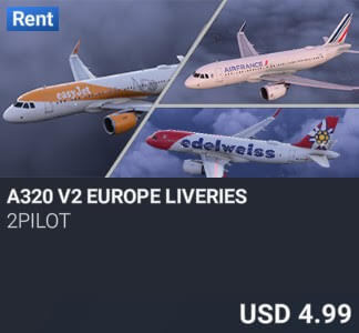 A320 V2 EUROPE LIVERIES by 2PILOT. USD $4.99