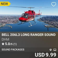 Bell 206L3 Long Ranger sound pack by DHM. USD $17.49 (on sale for 14.99)