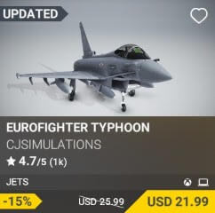 Eurofighter Typhoon by CJSimulations. USD $17.99