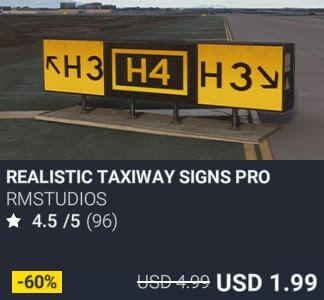 REALISTIC TAXIWAY SIGNS PRO by RmStudios. USD $4.99 (on sale for 1.99)