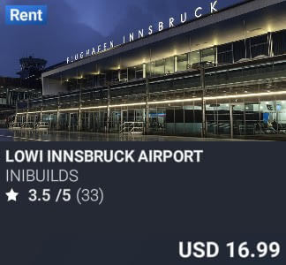 LOWI Innsbruck Airport by iniBuilds. USD $16.99
