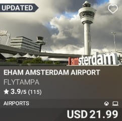 EHAM Amsterdam Airport by FlyTampa. USD $24.99